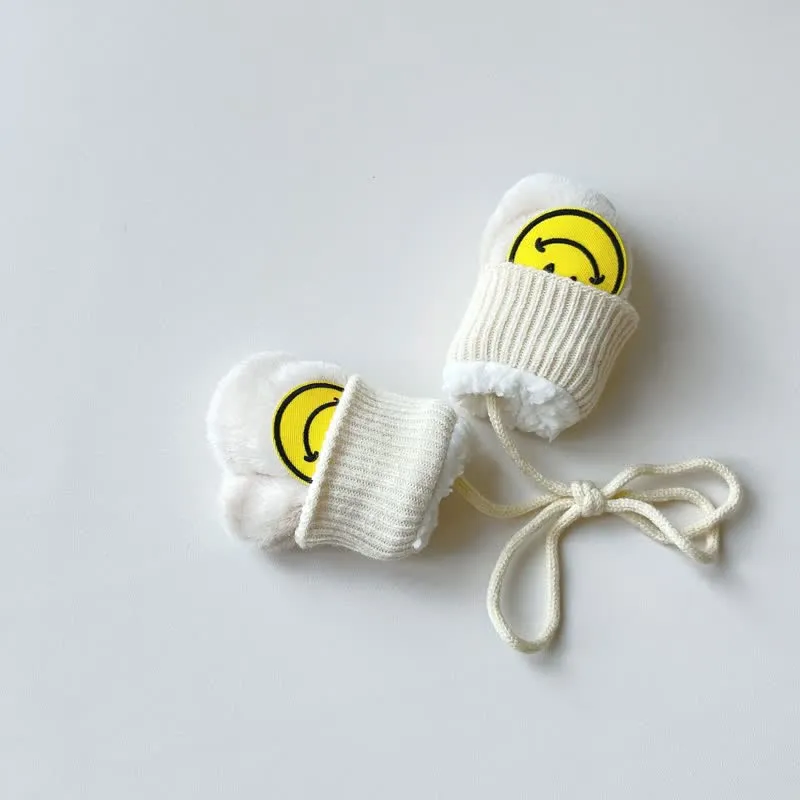 Baby Toddler Warm Yello Smile Gloves