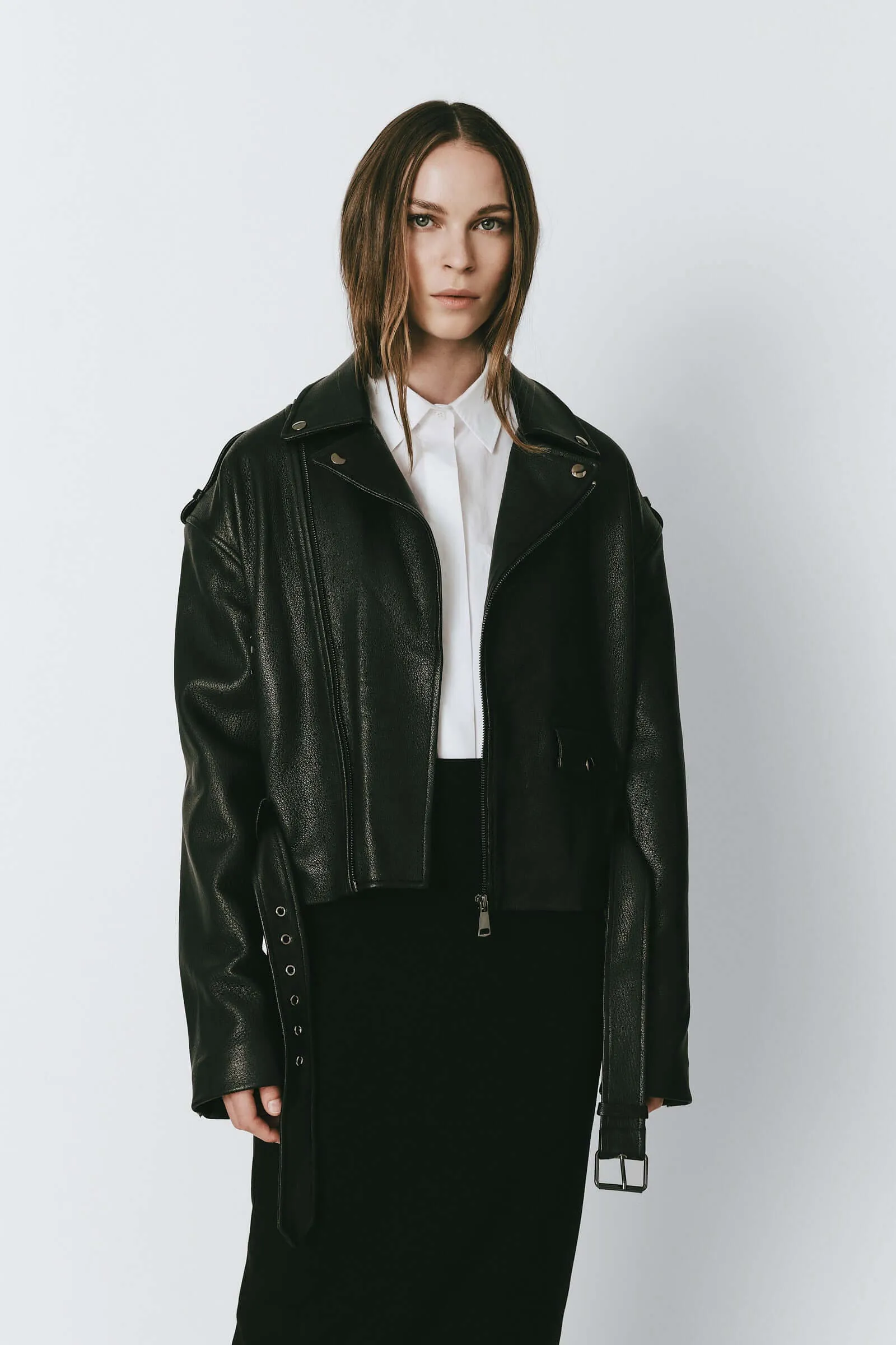 Grévin Calf Leather Moto Jacket