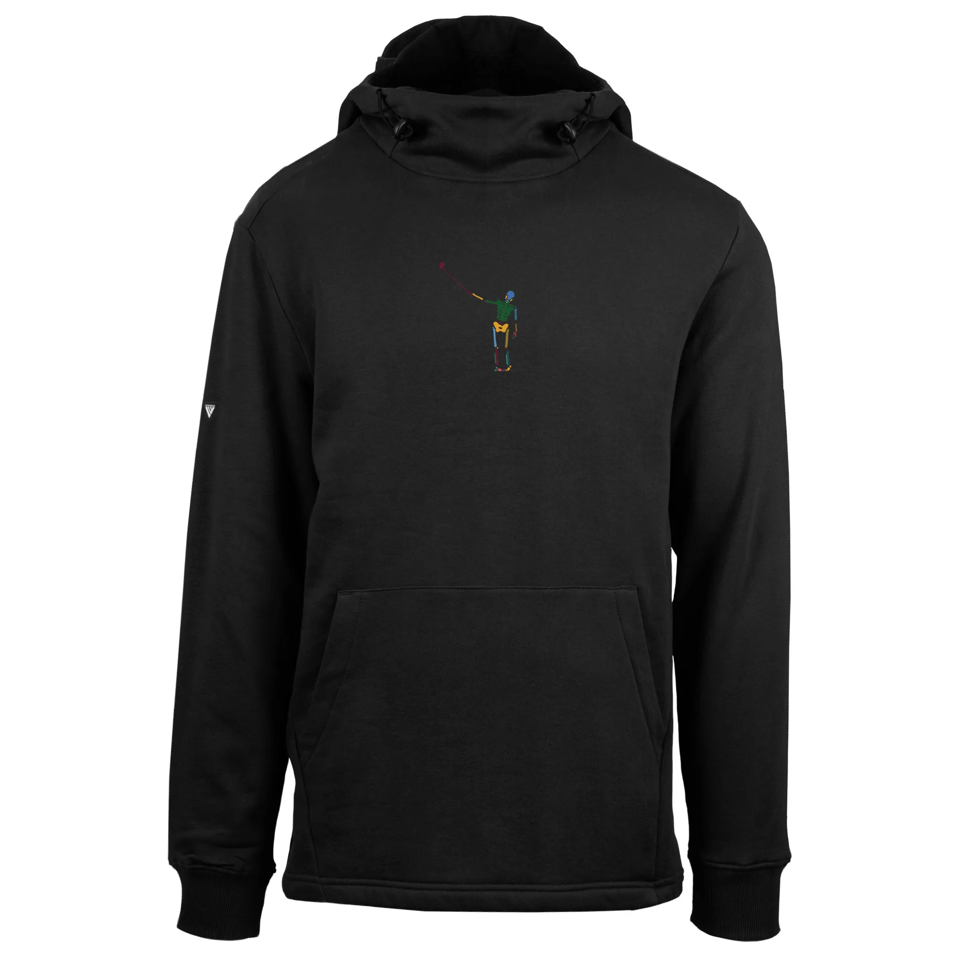 NLU   Levelwear Technical Hoodie | Black w/ Tie Dye Skeleton
