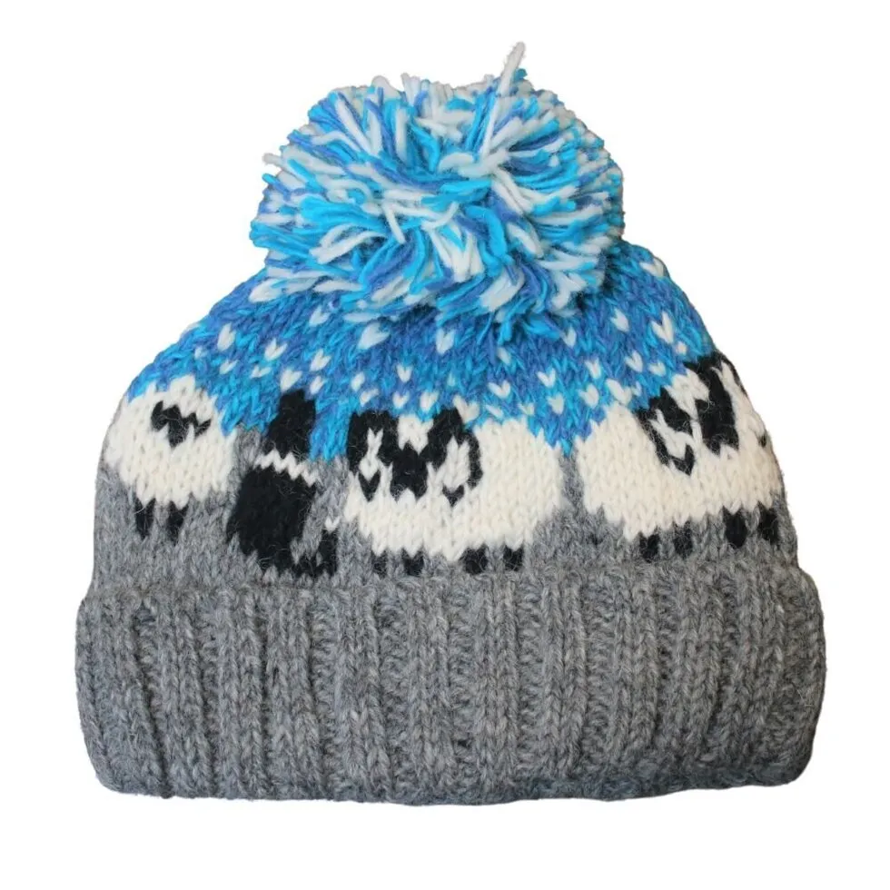Sheep and Sheepdog Hat (100% Hand Knitted Wool)